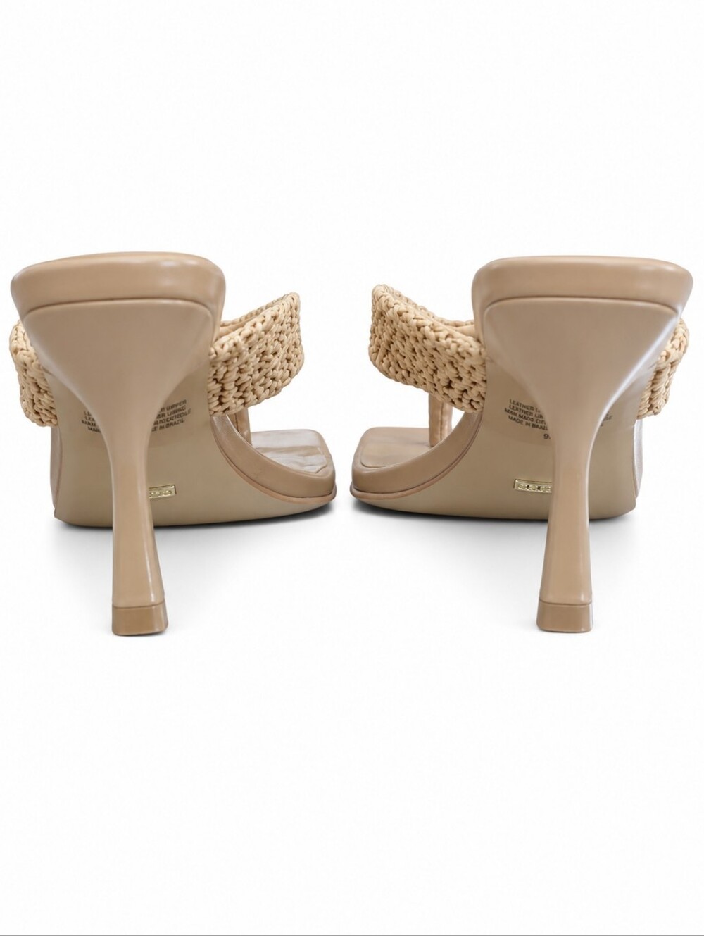 Billini Ravenna Heeled Thing Sandals in natural raffia, size 6. - Picture 3 of 9